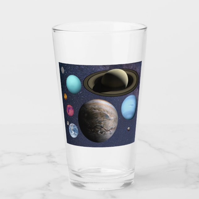 Solar system planets glass (Front)
