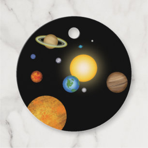 Solar System Planets in Deep Dark Space Cosmic Favour Tags