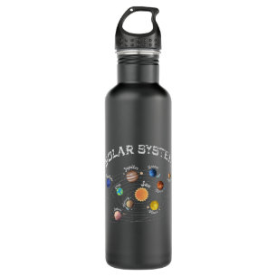 Solar System Planets Kids Knowledge Outer Space 710 Ml Water Bottle