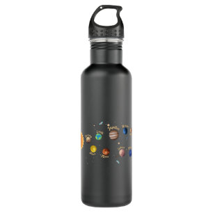 Solar System Planets Kids Knowledge Outer Space 710 Ml Water Bottle
