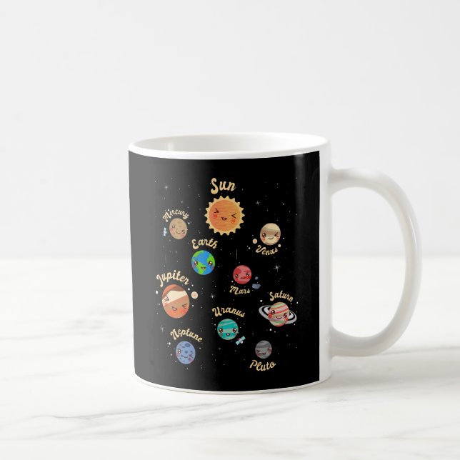 Solar System Planets Kids Knowledge Outer Space Coffee Mug (Right)