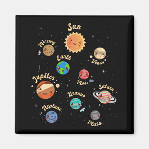 Solar System Planets Kids Knowledge Outer Space Magnet