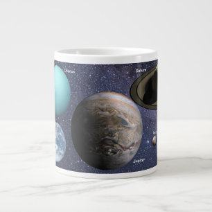 Solar system planets large coffee mug