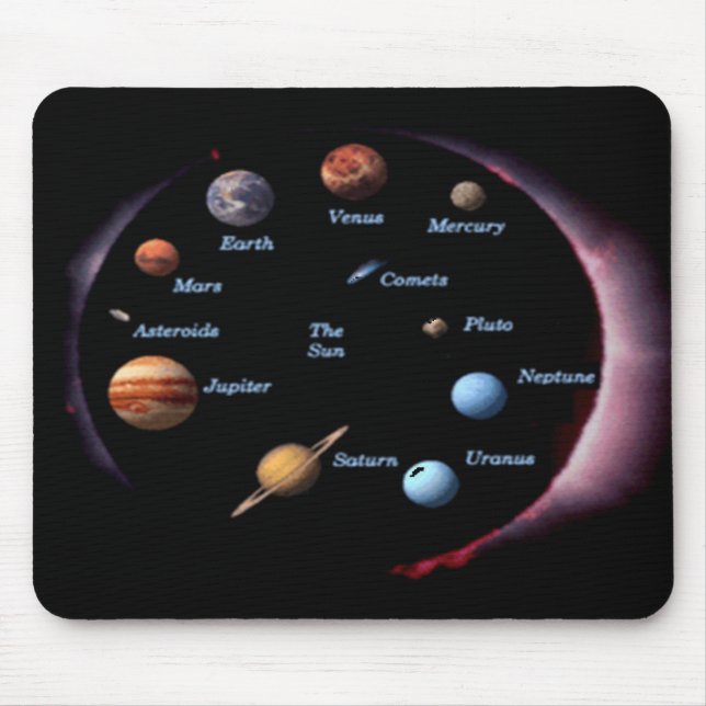 Solar System Planets Mousepad (Front)