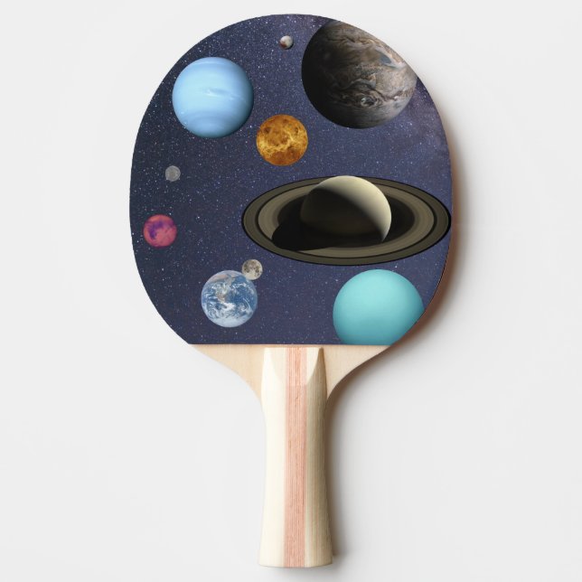 Solar system planets ping pong paddle (Front)