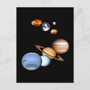 Solar System Planets Postcard