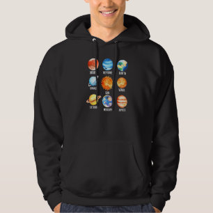 Solar System Planets Science Earth Mercury Venus E Hoodie