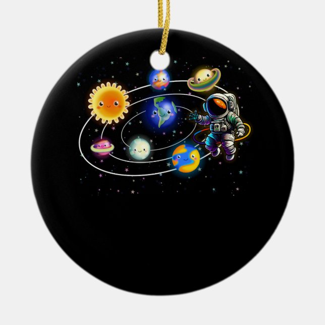 Solar System Planets Science Space Astronaut Unive Ceramic Ornament (Front)