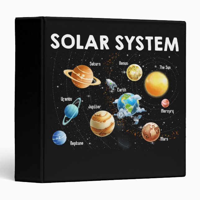 Solar System Planets Science Space Binder (Front/Spine)