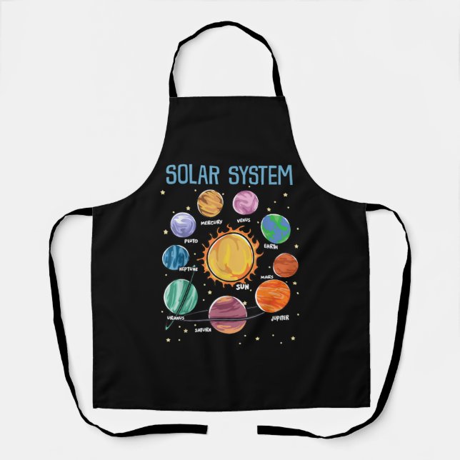 Solar System Planets Science Space Boys Girls STEM Apron (Front)
