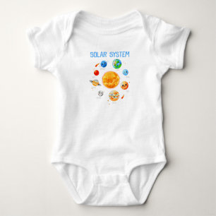 Solar System Planets Science Space Boys Girls STEM Baby Bodysuit