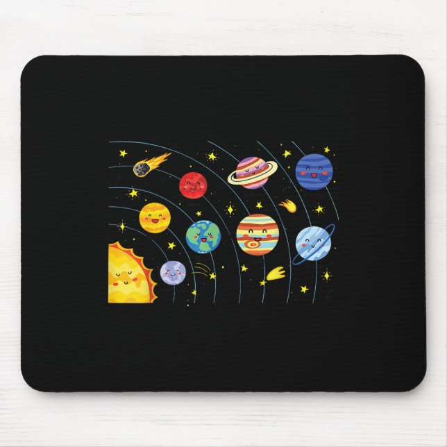 Solar System Planets Science Space Boys Girls Stem Mouse Pad (Front)