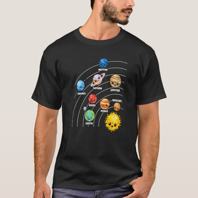Solar System Planets Science Space Planet Universe T-Shirt (Front)