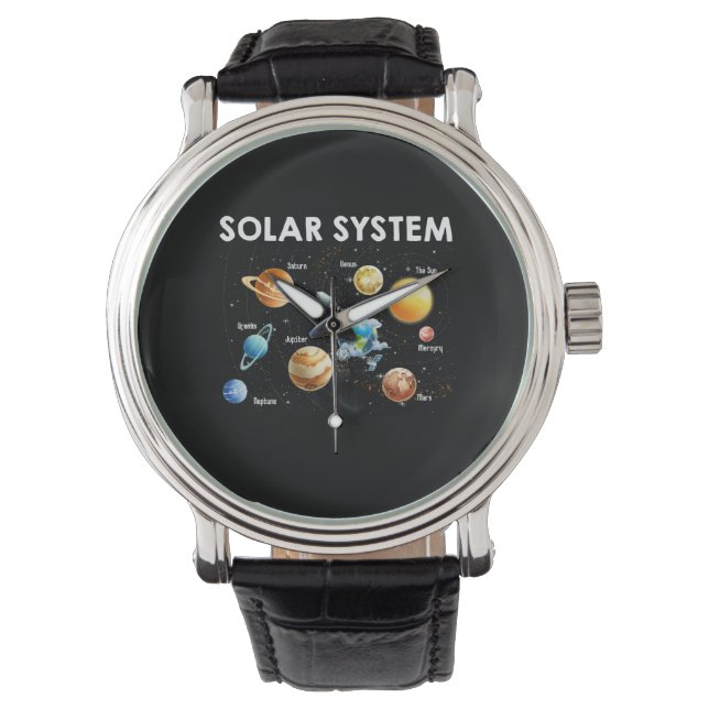 Solar System Planets Science Space Watch (Front)