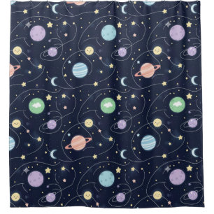 Solar System Planets Seamless Pattern