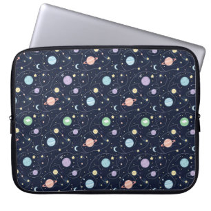 Solar System Planets Seamless Pattern Laptop Sleeve