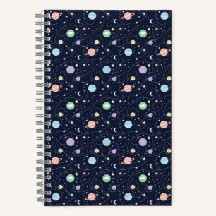 Solar System Planets Seamless Pattern Notebook