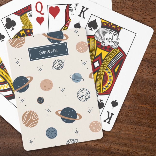 Solar System Planets Sketch Pattern Playing Cards (Creator Uploaded)