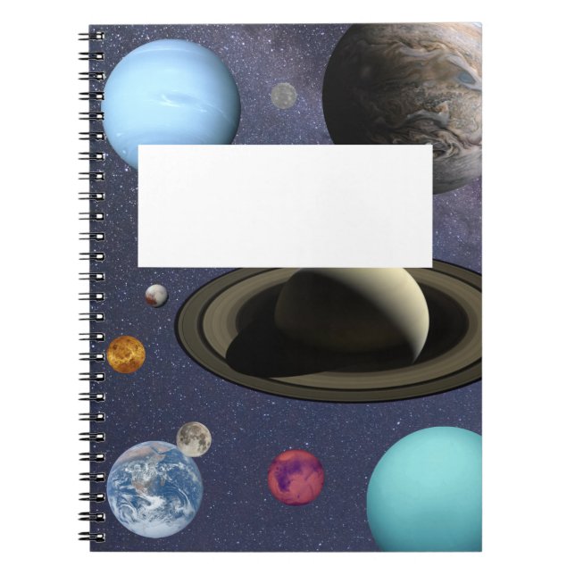 Solar system planets Spiral Photo Notebook (Front)