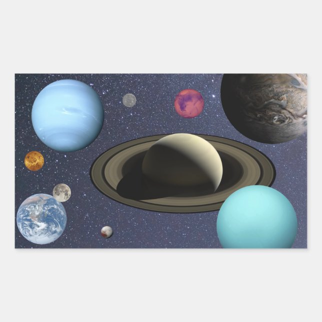 Solar system planets sticker (Front)