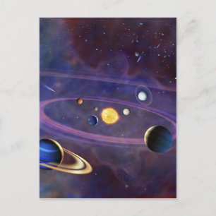 Solar System Postcard