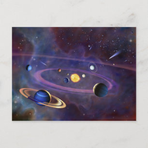 Solar System Postcard