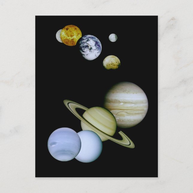 Solar System Postcard - Astronomy Science gift (Front)