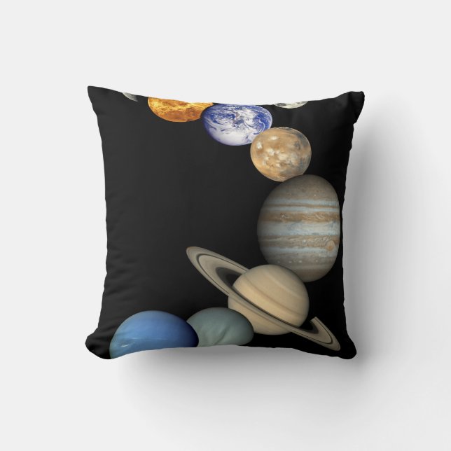 Solar System Poster Print Throw Pillow (Front)