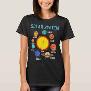 Solar System Sun Planets Galaxy Astronomy Men Wome T-Shirt