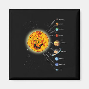 Solar System T Shirt Sun  Magnet