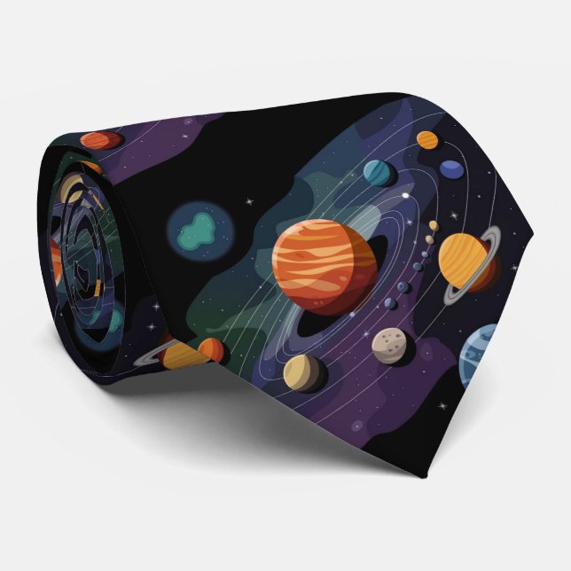 Solar System Tie (Rolled)