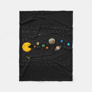 Solar System Video Game Funny Graphic Tees Planet  Fleece Blanket