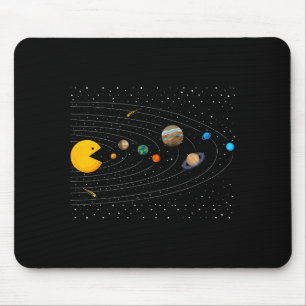 Solar System Video Game Funny Graphic Tees Planet  Mouse Pad