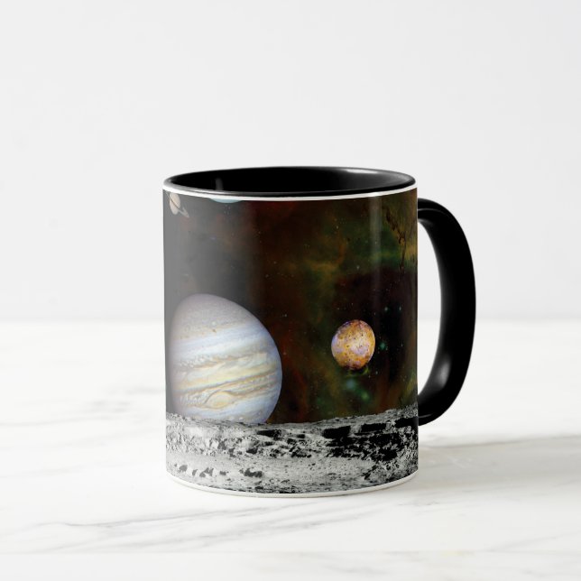 Solar System Voyager Images Montage Space Photos Mug (Front Right)
