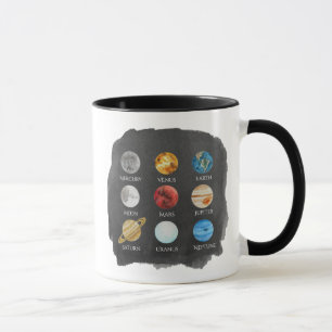 Solar System Watercolor Mug