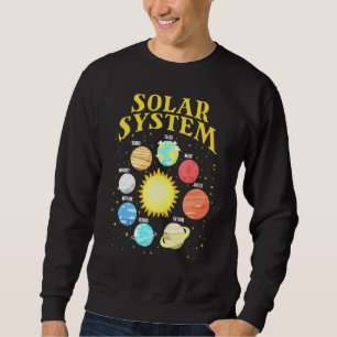 Solar System With Planets Science Space Planet 1 Sweatshirt