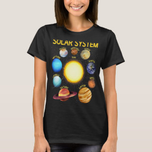 Solar Systems Realistic Space Planets Science Boys T-Shirt