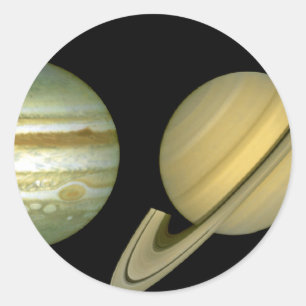 Solar Sytem ~ Long View Classic Round Sticker