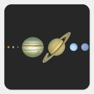 Solar Sytem ~ Long View Square Sticker