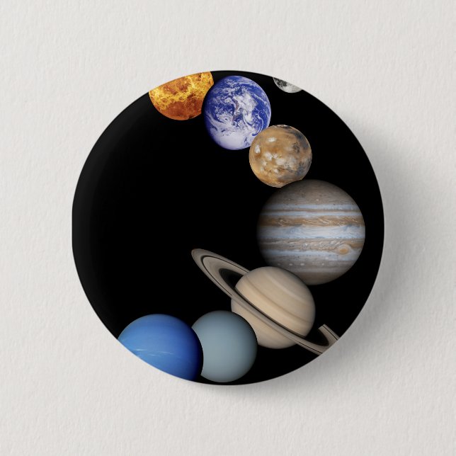 Solar Sytem Montage 2 Inch Round Button (Front)