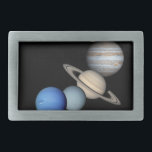 Solar Sytem Montage Belt Buckle<br><div class="desc">Nasa Space illustration of the Solar System showing the planets and Earth's Moon.</div>