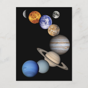 Solar Sytem Montage Postcard