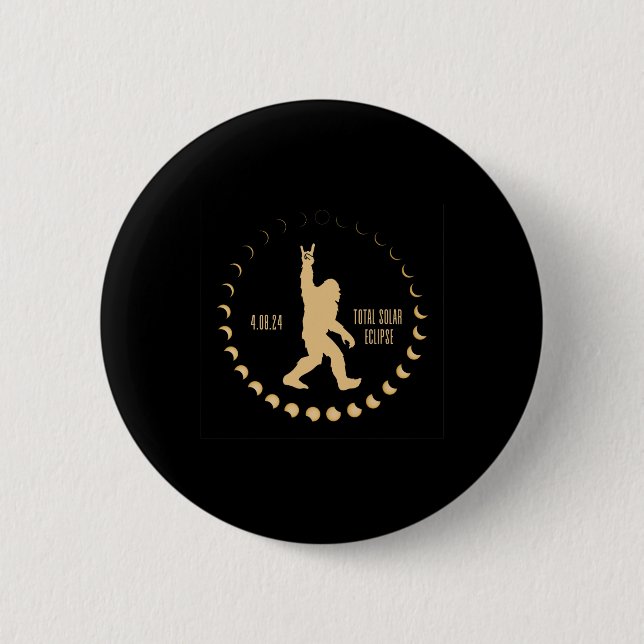 Solar Totality 4.08.24 Total Solar Eclipse Usa 202 2 Inch Round Button (Front)