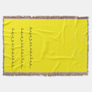 Solar Vortex - Yellow Throw Blanket Murugi Home