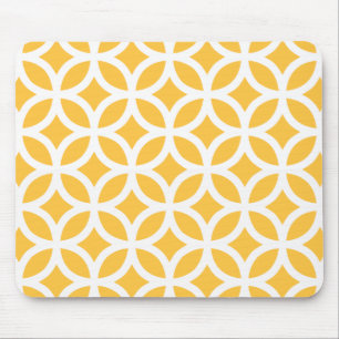 Solar Yellow Geometric Mouse Pad