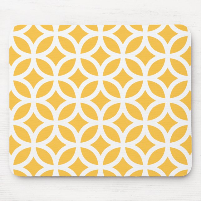 Solar Yellow Geometric Mouse Pad (Front)