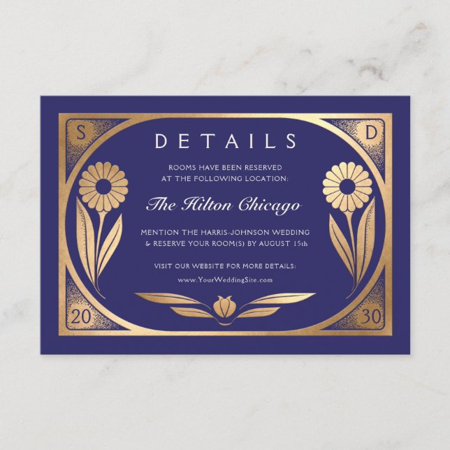 SOLARA II : Carte de détails Mariage (Devant)