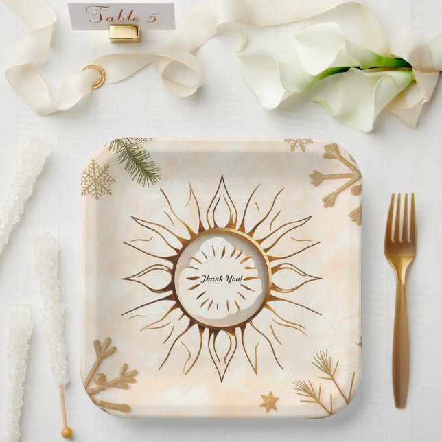 "Solara Luxe Design" Paper Plate (Wedding)