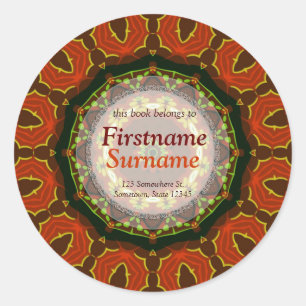 SolarFire Geo Art Bookplate Label Sticker