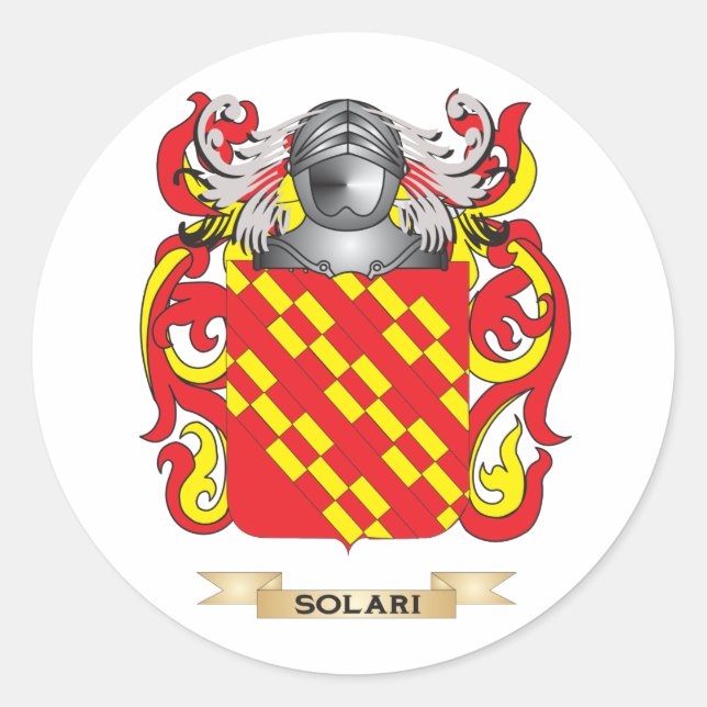 Solari Coat of Arms (Family Crest) Classic Round Sticker (Front)